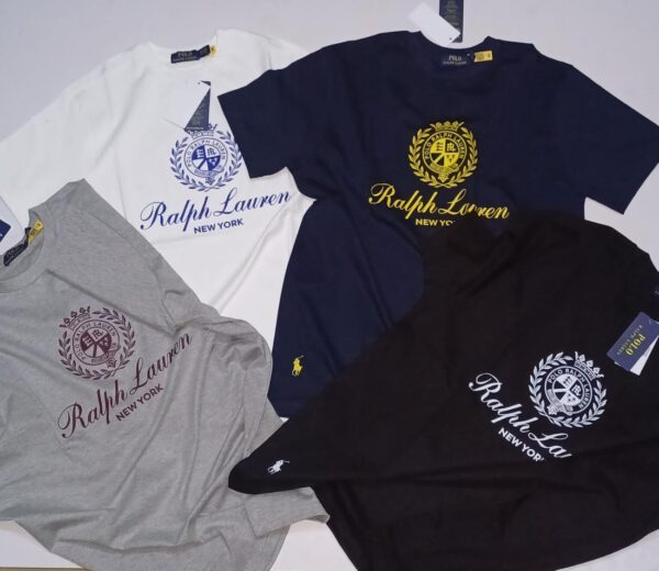 polo ralph lauren mens crest print round neck tees short