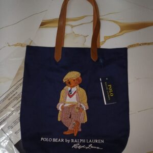polo ralph lauren canvas teddy bear embroidery mens tote bag 30 pcs wholesale lot