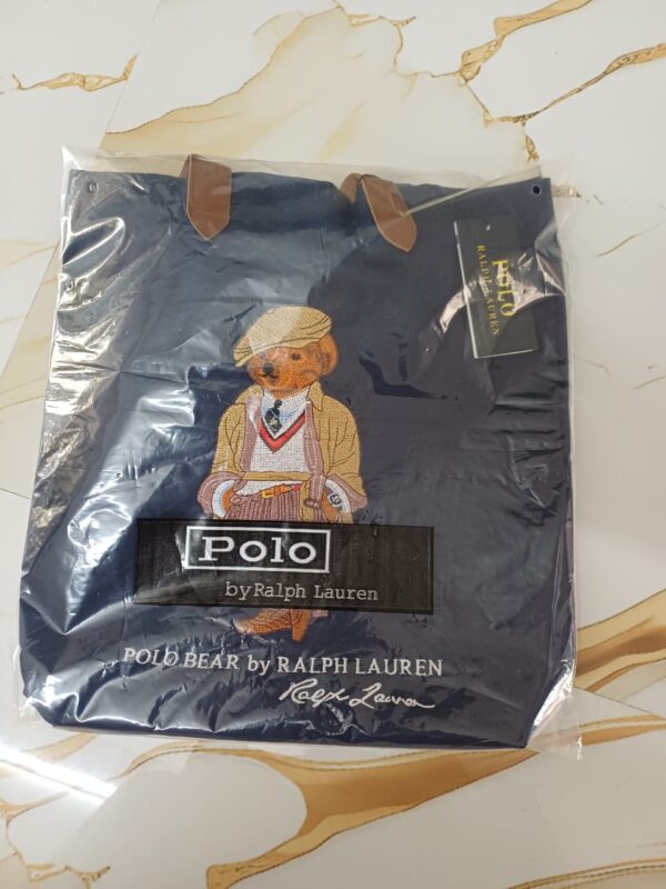 polo ralph lauren canvas teddy bear embroidery mens tote bag 30 pcs wholesale lot