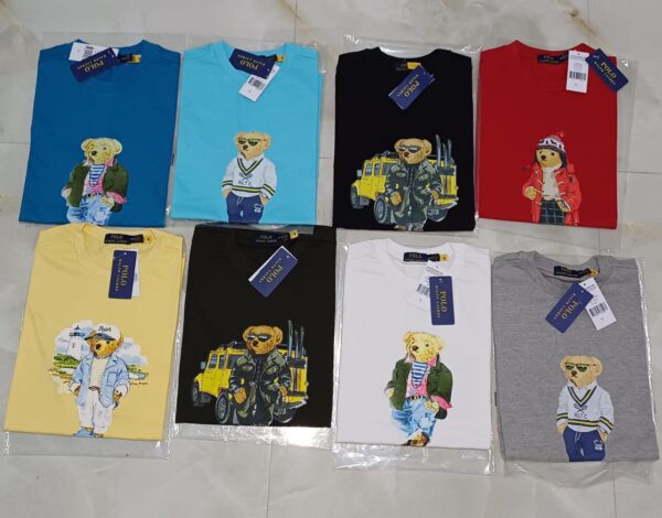 polo ralph lauren mens teddy bear round neck tees short sleeve 72 pcs wholesale